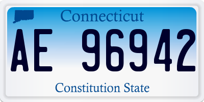 CT license plate AE96942
