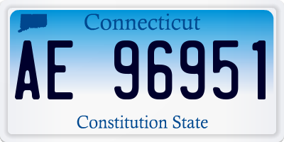 CT license plate AE96951