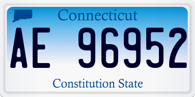 CT license plate AE96952