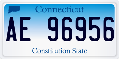 CT license plate AE96956