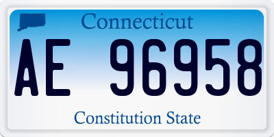 CT license plate AE96958