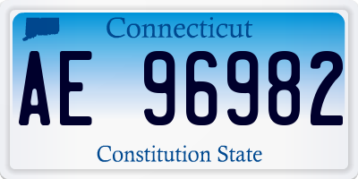 CT license plate AE96982
