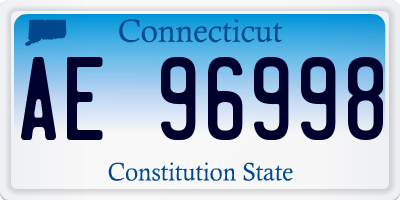CT license plate AE96998