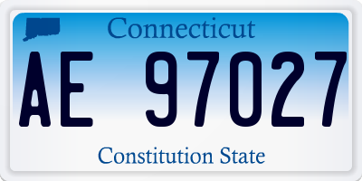 CT license plate AE97027