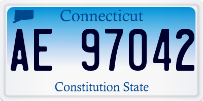 CT license plate AE97042