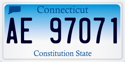 CT license plate AE97071