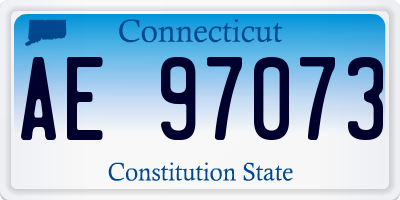 CT license plate AE97073