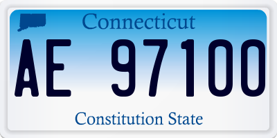 CT license plate AE97100