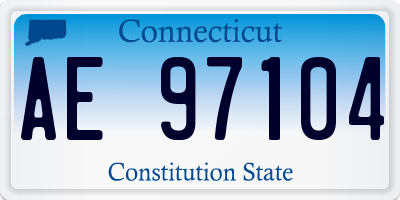 CT license plate AE97104