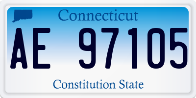 CT license plate AE97105
