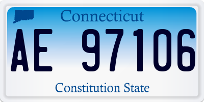 CT license plate AE97106