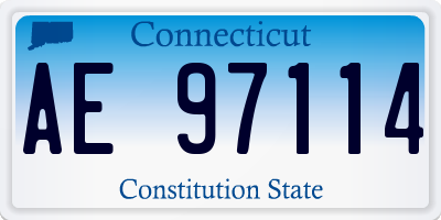 CT license plate AE97114