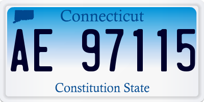 CT license plate AE97115