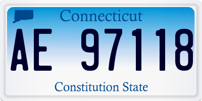 CT license plate AE97118
