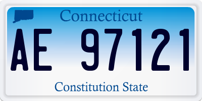 CT license plate AE97121