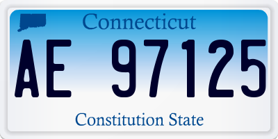 CT license plate AE97125
