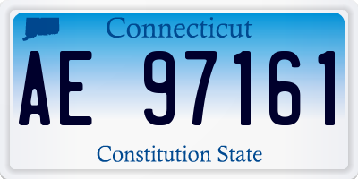 CT license plate AE97161