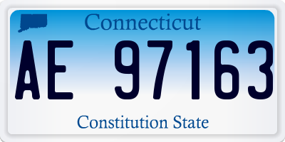 CT license plate AE97163