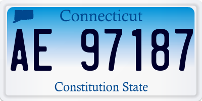 CT license plate AE97187