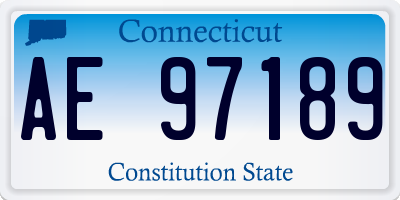 CT license plate AE97189