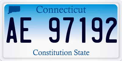 CT license plate AE97192