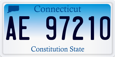CT license plate AE97210
