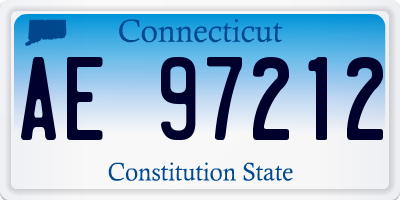 CT license plate AE97212