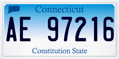 CT license plate AE97216