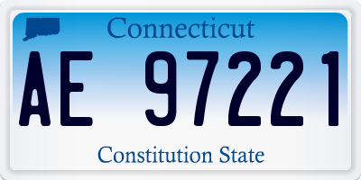 CT license plate AE97221