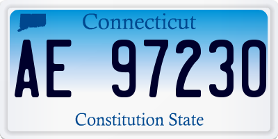 CT license plate AE97230