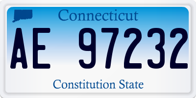 CT license plate AE97232