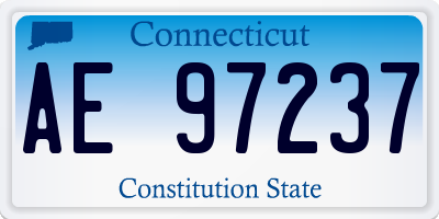 CT license plate AE97237