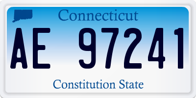 CT license plate AE97241