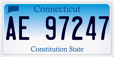 CT license plate AE97247