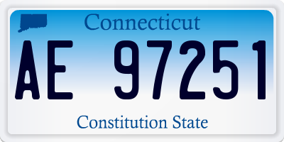 CT license plate AE97251