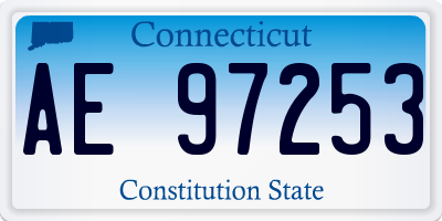CT license plate AE97253