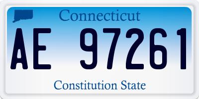 CT license plate AE97261