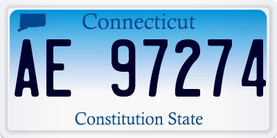 CT license plate AE97274