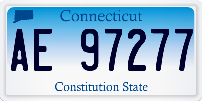 CT license plate AE97277