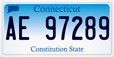 CT license plate AE97289