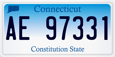 CT license plate AE97331