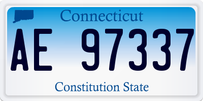 CT license plate AE97337
