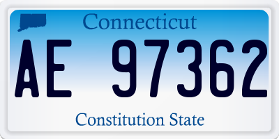 CT license plate AE97362
