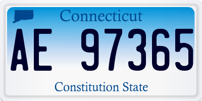 CT license plate AE97365