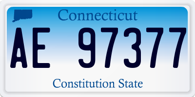 CT license plate AE97377