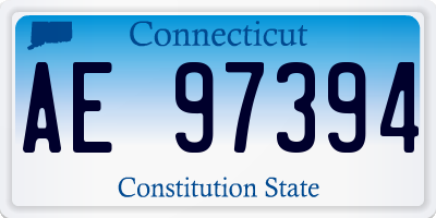 CT license plate AE97394
