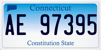 CT license plate AE97395