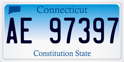 CT license plate AE97397
