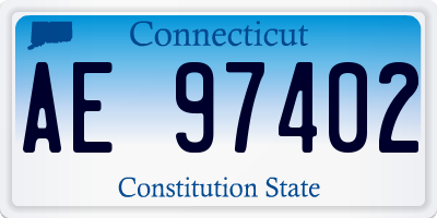 CT license plate AE97402