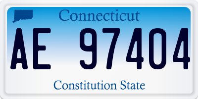 CT license plate AE97404